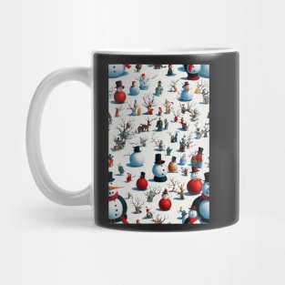 Christmas Seamless Pattern - Snowman #3 Mug